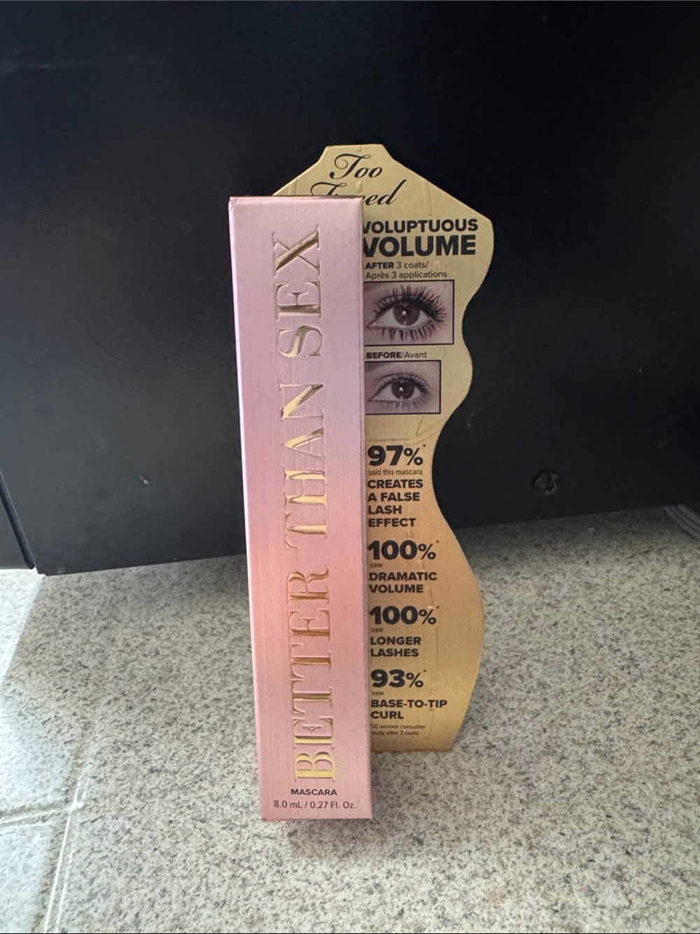Too Faced Better Than Sex Mascara - Rose Pink & Gold Packaging